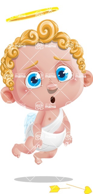 Cupid Cartoon Character - Cartoon Cupid with Broken Arrow
